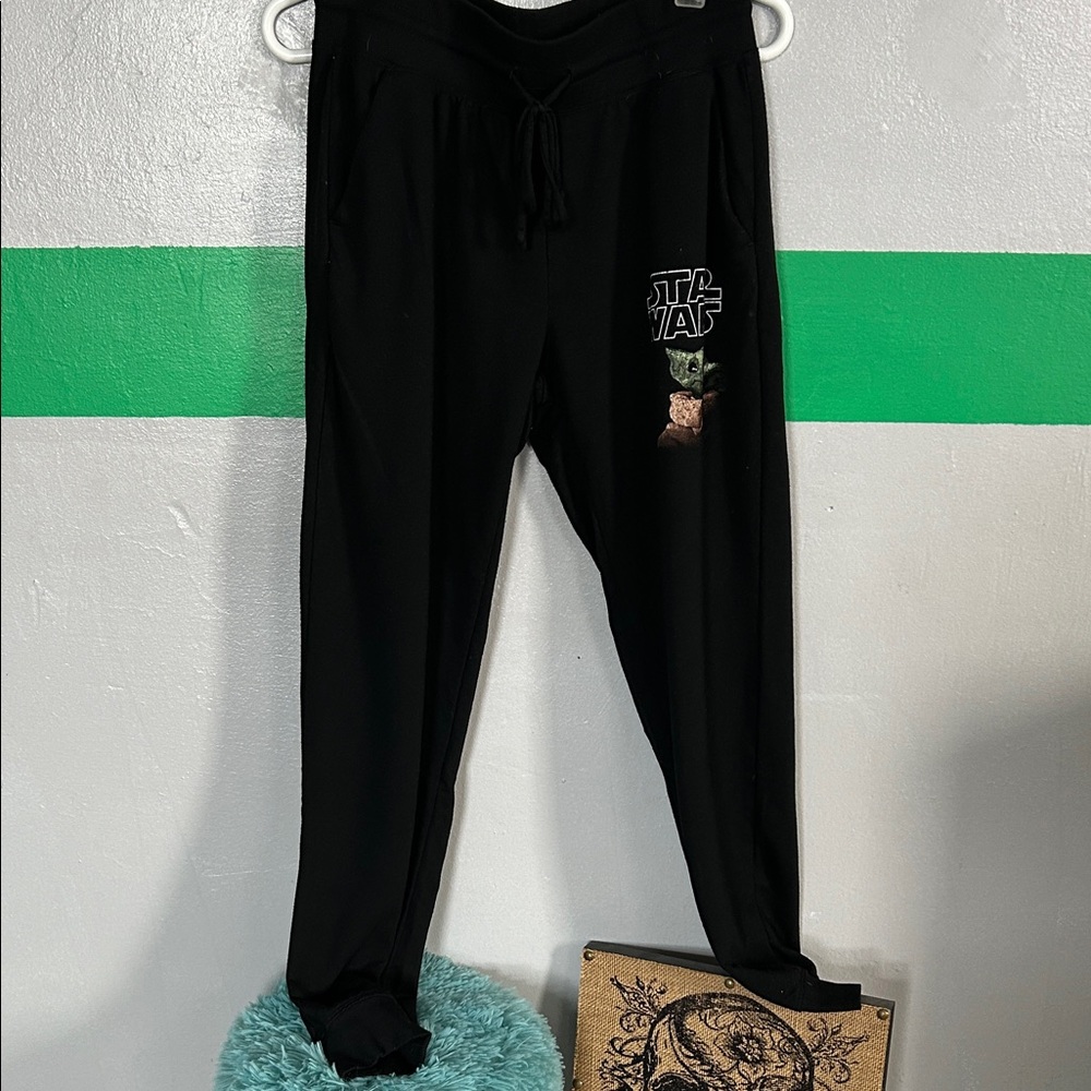 Star Wars Black Pants with Green Baby Yoda